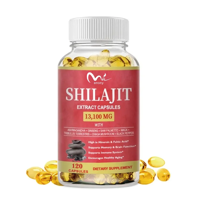 SHILAJIT Capsules for Enhancer Energy, Stamina Booster, Brain Cognitive, Immune Support Supplement
