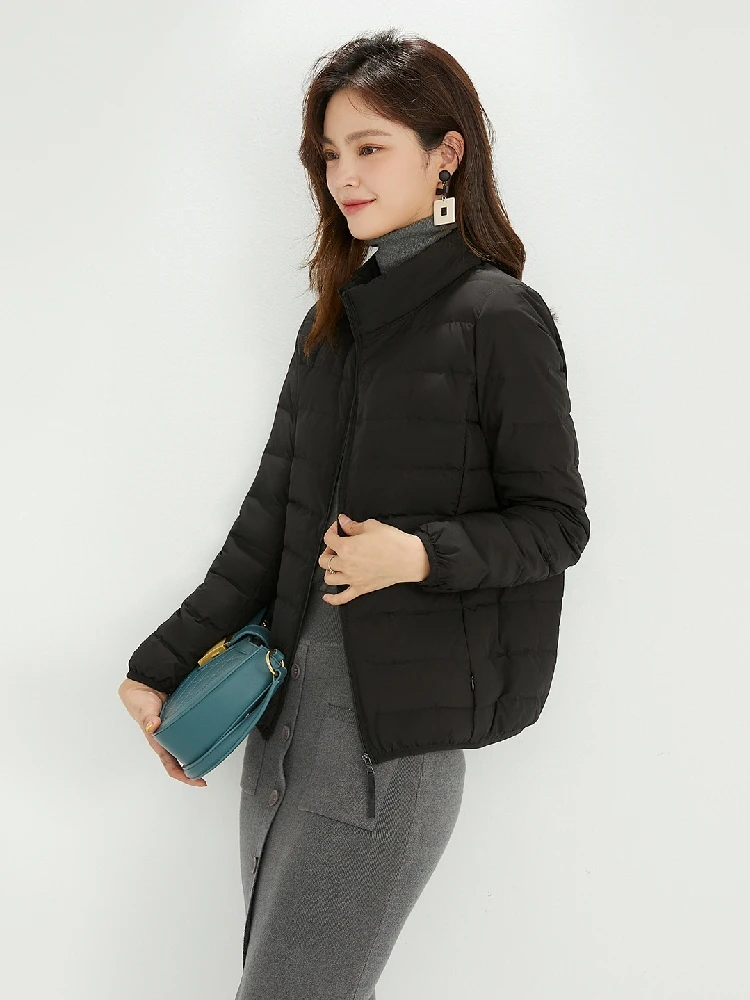 Women Luxury 90%  White Duck Down  Seamless Ultra Lightweight Packable Jacket 2023 New Autumn Winter Women Casual Puffer Jacket