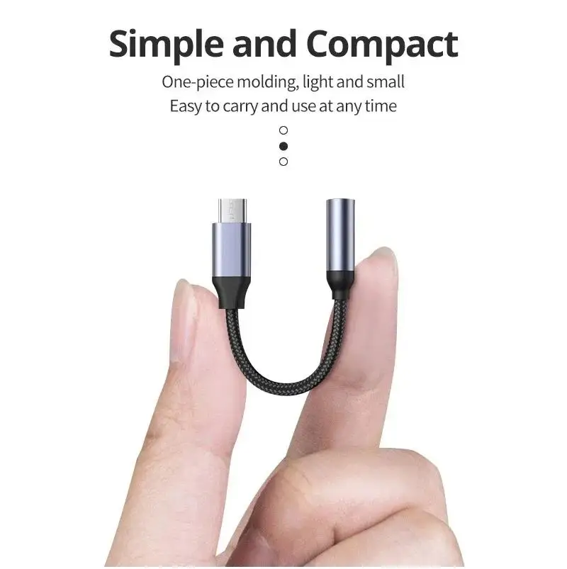 Type C To 3.5mm Adapter USB Type C to 3 5mm AUX Jack Converter Audio Cable Connector For iPhone 15 Series Samsung Xiaomi Huawei