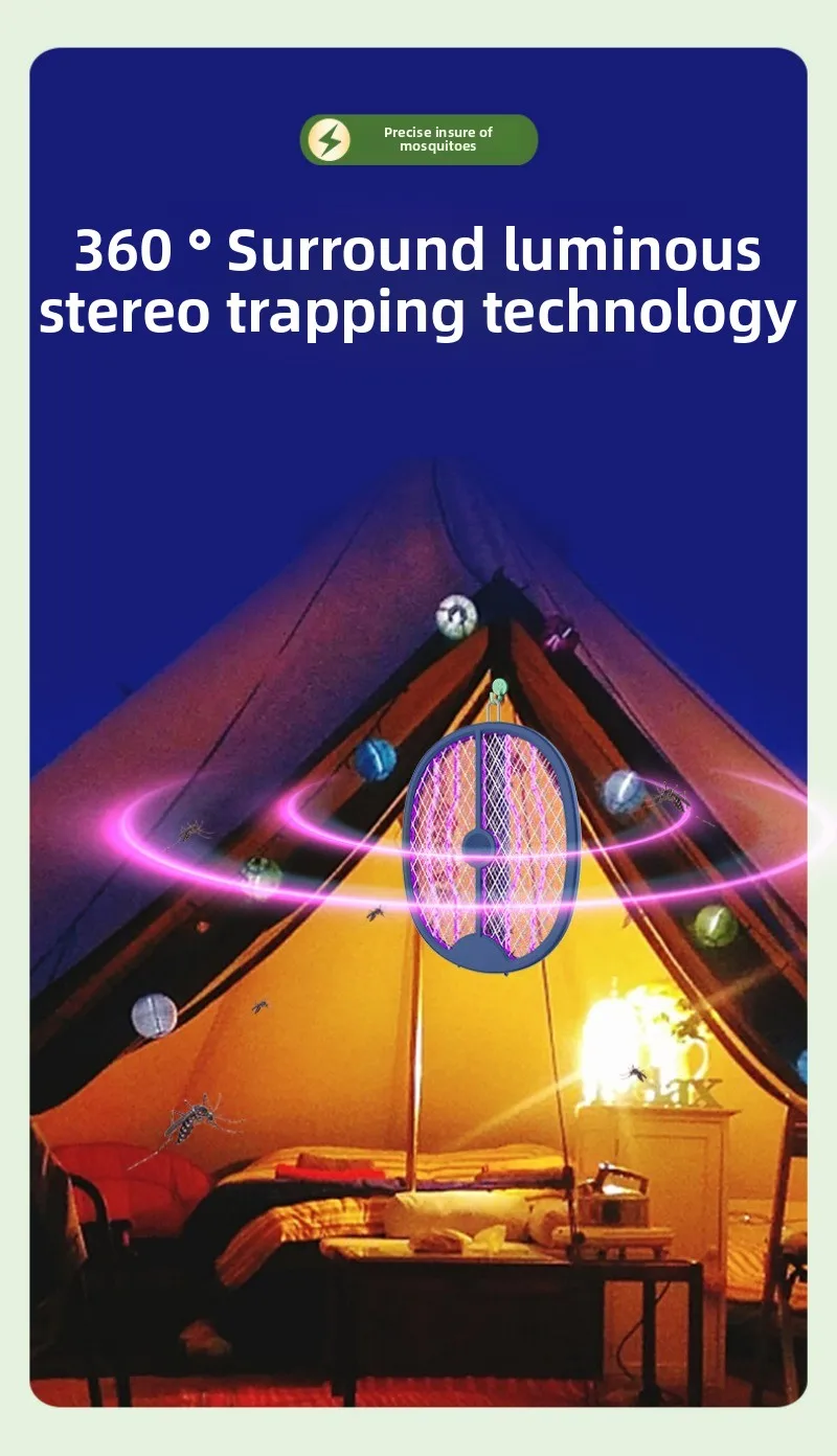 مضرب البعوض 3 في 1 مضرب البعوض مبيد حشري USB شحن شبكة واقية اللوازم المنزلية للمنزل غرفة نوم غرفة المعيشة