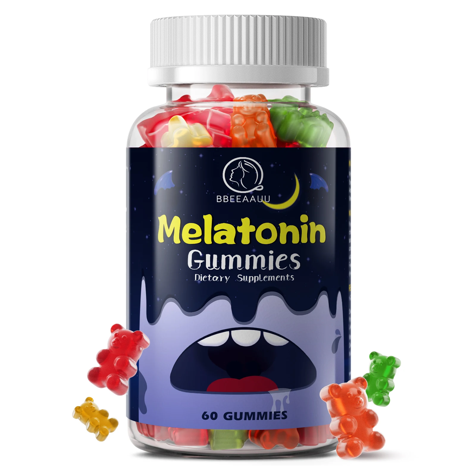 BBEEAAUU 10 mg Melatonin-Gummis, besser schlafen, Zeit anpassen, Unterschied, Immunität, Gesundheit, gute Nacht, tiefer Schlaf, gute Stimmung