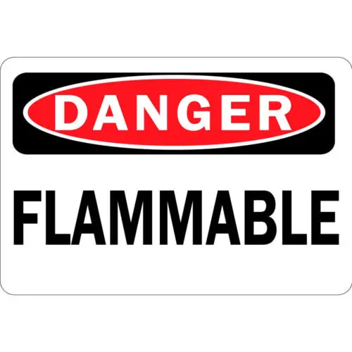 Danger Flammable OSHA metal 12