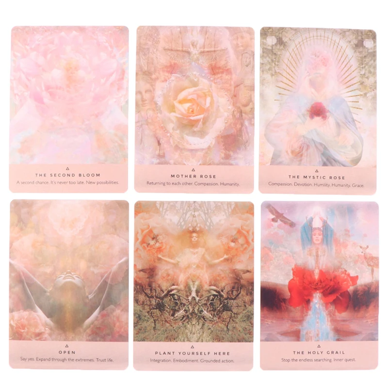 Die Rose Oracle Karten Tarot Prophecy Divination Deck Familie Party Bord Spiel Fate Karte Vermögen Erzählen Spiel