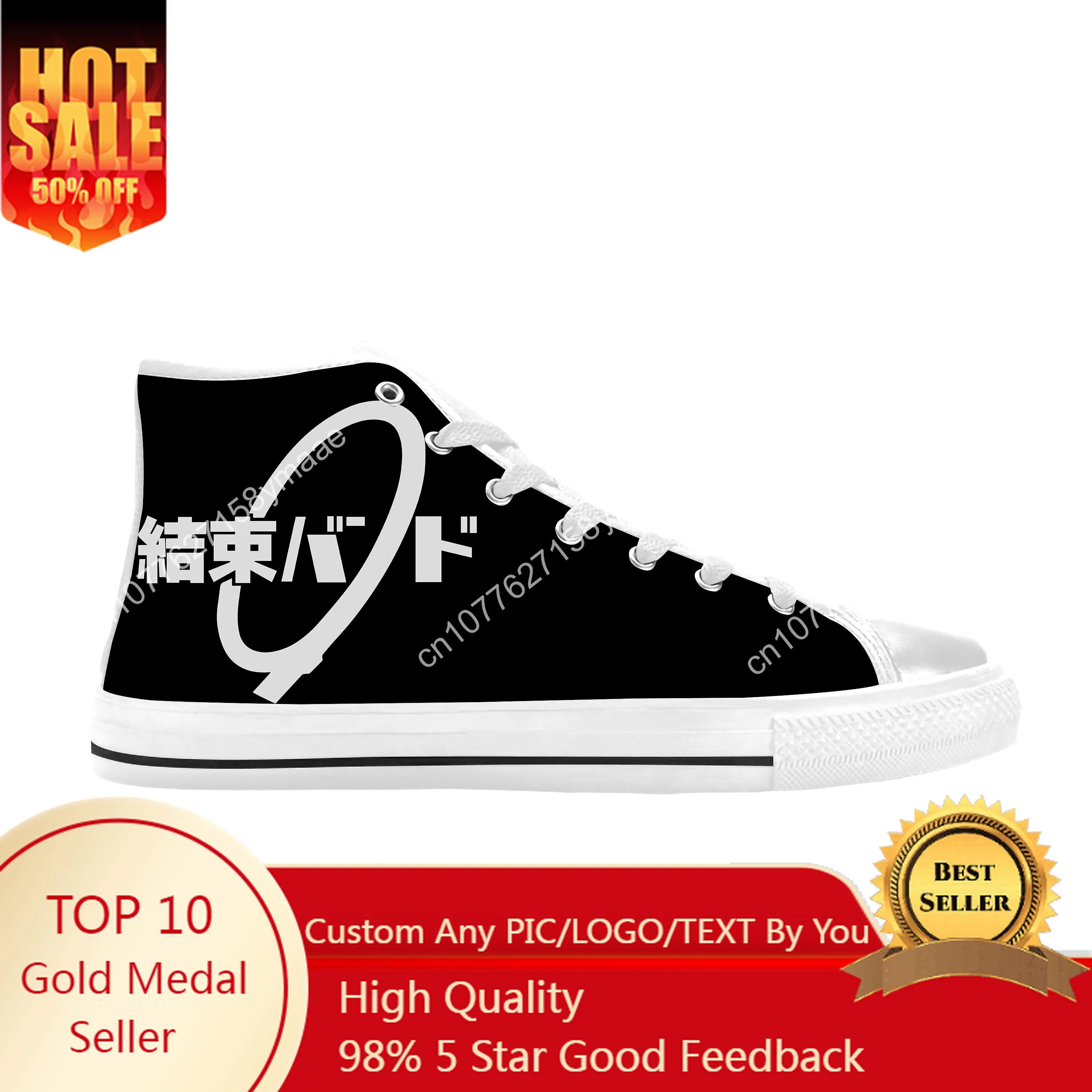 

Anime BOCCHI THE ROCK Hitori Gotoh Ijichi Nijika Casual Cloth Shoes High Top Comfortable Breathable 3D Print Men Women Sneakers