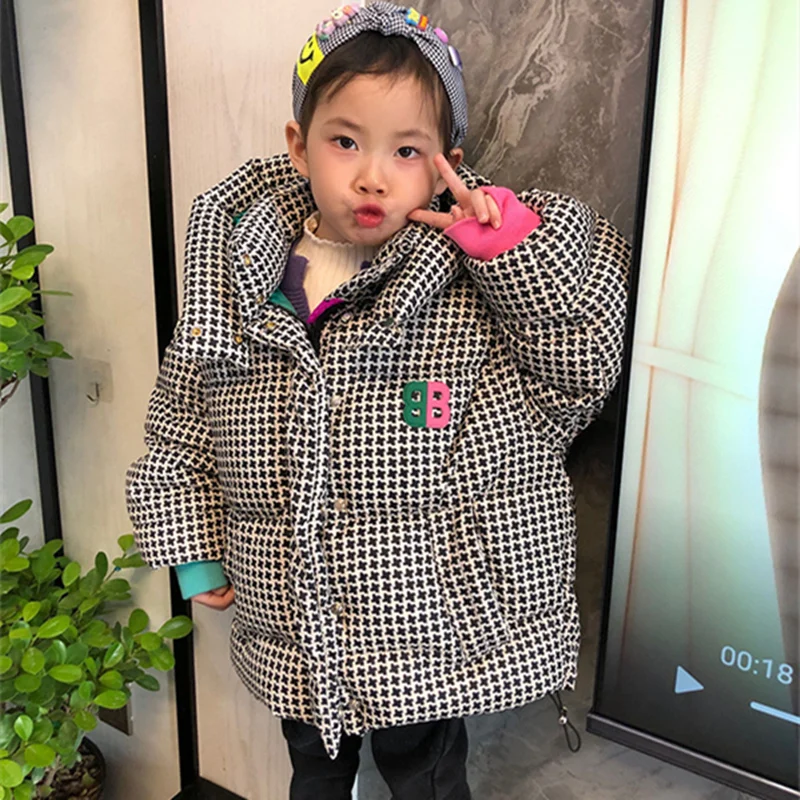 Girls Coat Jacket Cotton Outwear 2022 Black Warm Thicken Velvet Winter Windbreaker Children\'s Clothing