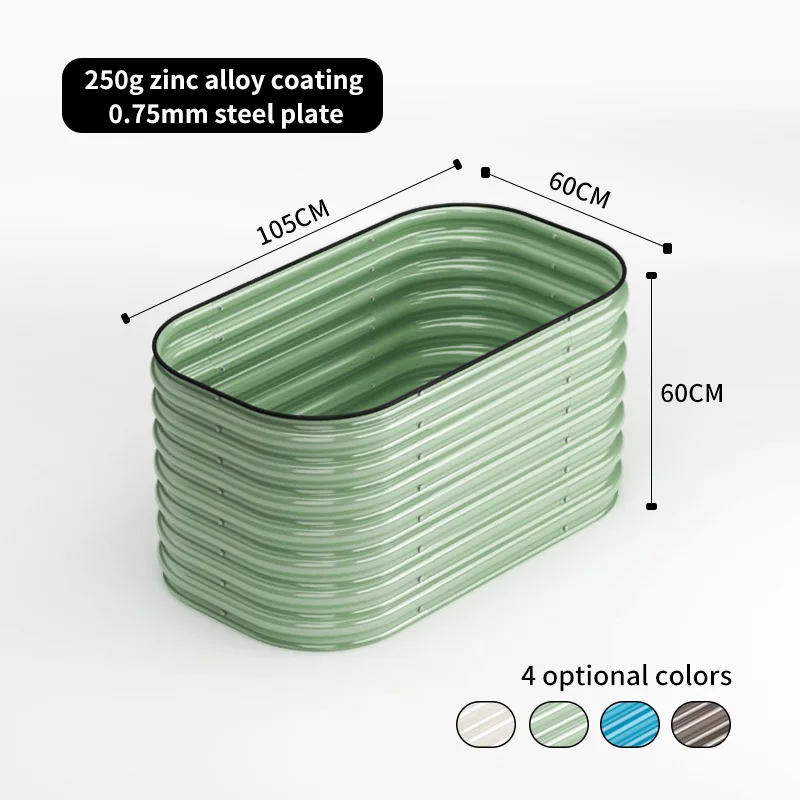 STARFISH Galvanized Raised Garden Bed, 0.75mm Double-Sided Rustproof Steel Planter, Powder Coated Custom Color Box