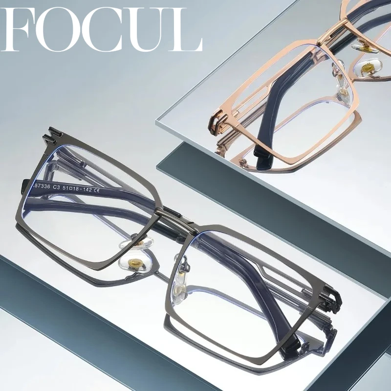 

FOCUL Progressive Lenses Business Suitable Photochromic MyopiaGlasses AntiBlueRay Eyeglasses Custom Prescription Optical Eyewear