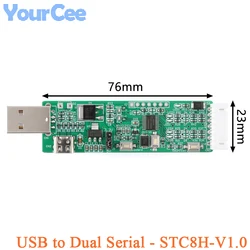 STC8H8K64U MCU Controller STC USB to Dual Serial Port-STC8H-V1.0 Core Development Board Module
