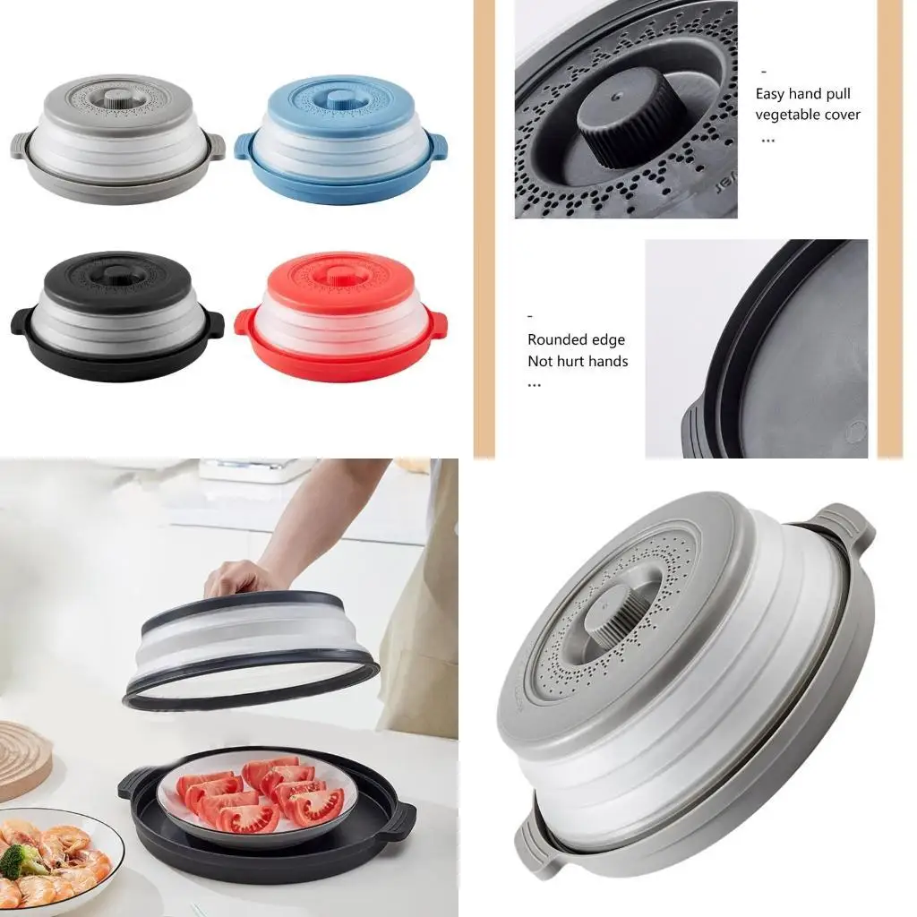 

G6KF Foldable Splatter Cover Kitchen Tool for Food Dishwasher Safe Splatter Cover