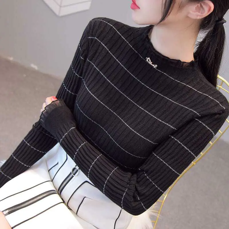 Autumn and Winter Fashion Simplicity Solid Color Turtleneck Long Sleeve Knitwear Women Clothing Office Lady Elegant Slim Tops