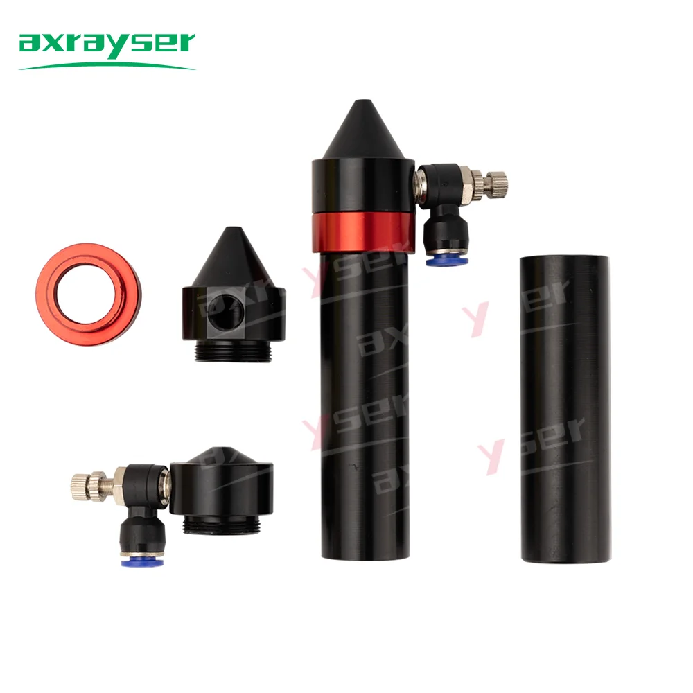 CO2 Laser Head Parts Air Nozzle Dia.20 FL 38.1/50.8/63.5/101.6mm Lens Tube Outer Diameter 25mm for CO2 Laser Engraving Machine