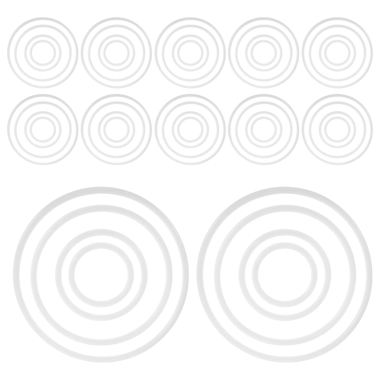 

50Pcs Floral Ring Hoop Plastic Dream Catcher Rings Craft Wedding Wall Hanging Wreath Macrame Garland Party Decoration