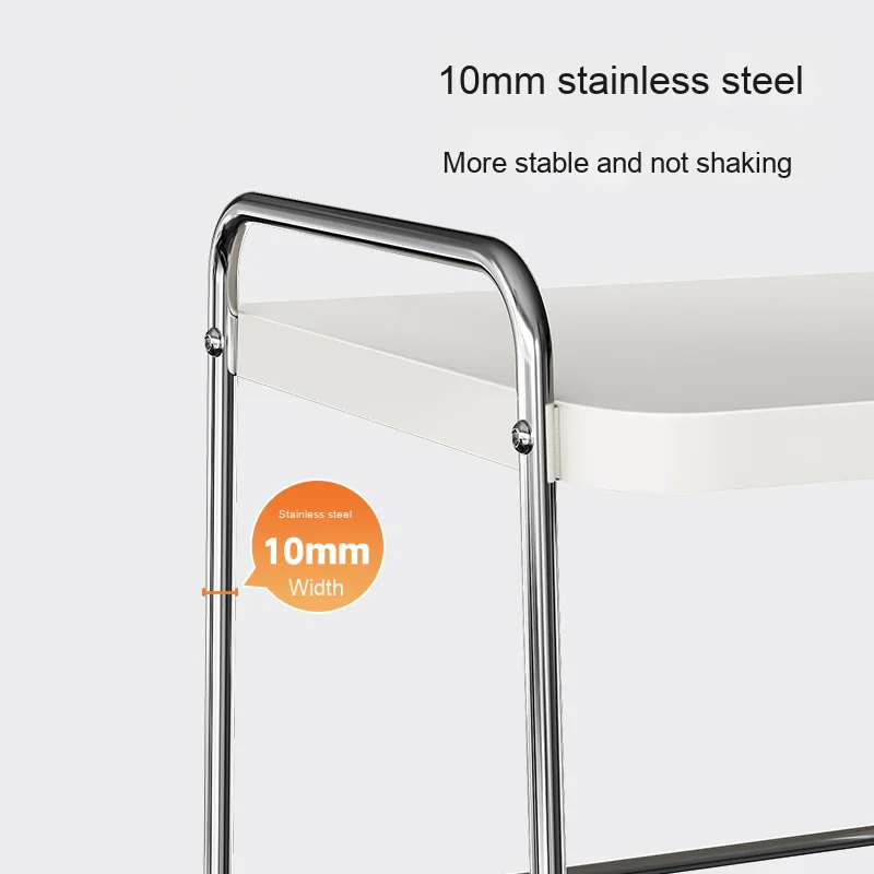 Stainless Steel 2-Tier Kitchen Appliance Rack, Space-Saving Storage for Microwave, Oven, Rice Cooker & Small Kitchen Appliances