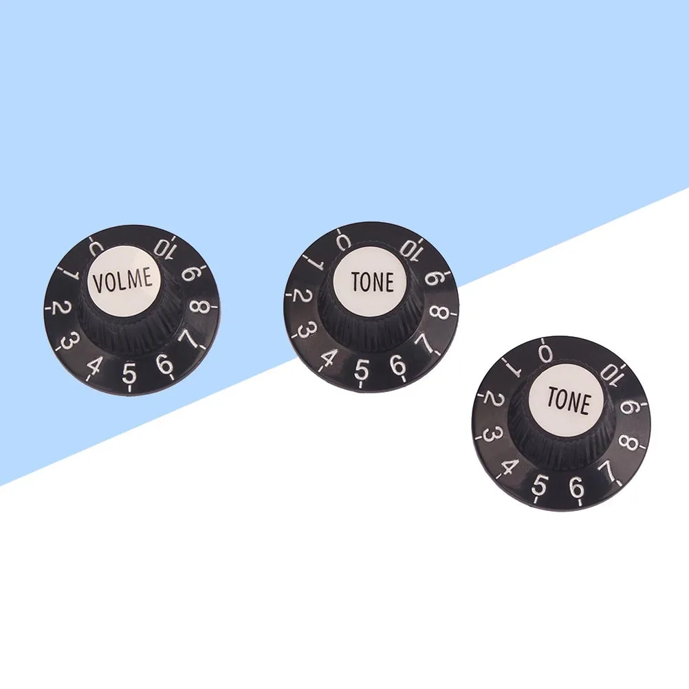

3Pcs Durable Plastic High Neck Guitar Control Knobs Volume Tone Caps Replacement Parts Control Knobs Cap Guitar Parts