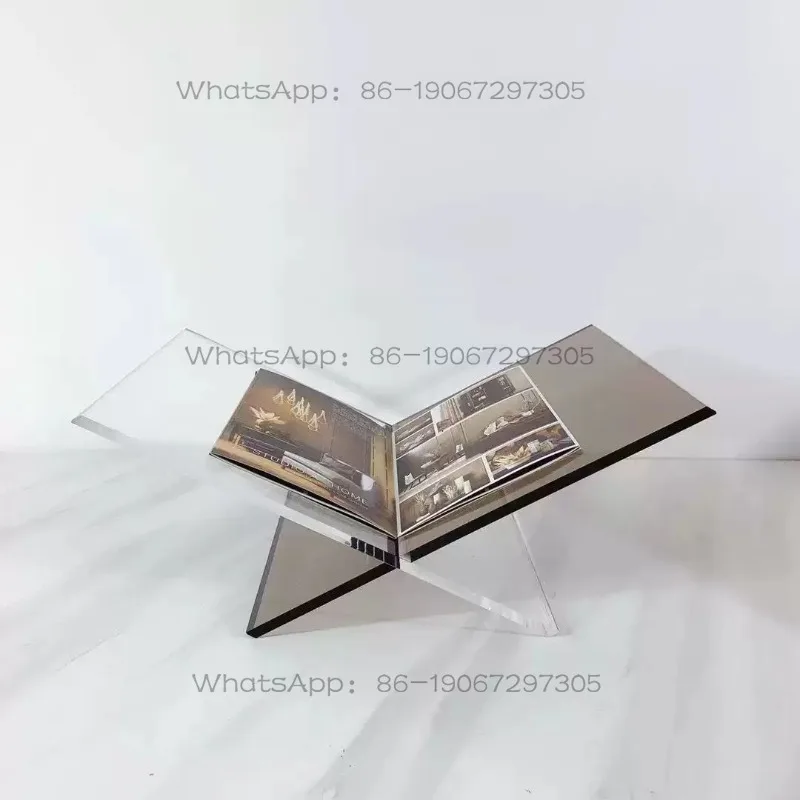 Modern Simple Sales Office Model Room Acrylic Bookshelf Book and Newspaper Clip Ornament