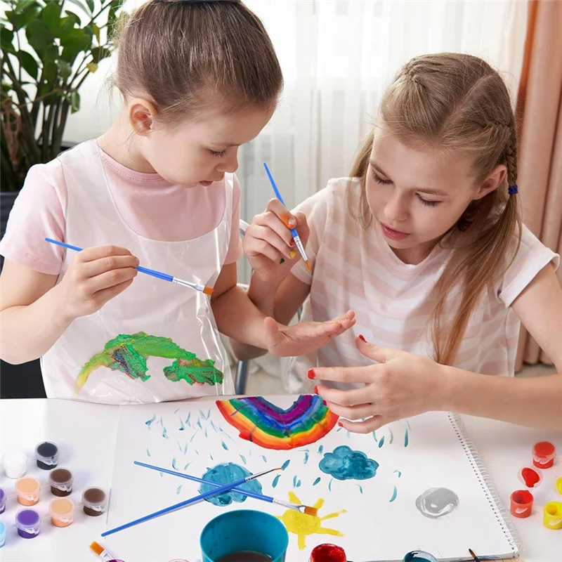 AP-20 Pack Acrylic Paint Jars 12 Colors Gouache Watercolor Craft Paint Container Strip Storage Home Classroom Partyfavors