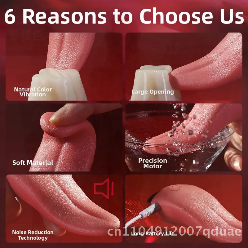 ماكو دريم ماجيك اللسان الهزاز الوردي ABS PTE مطلي الإناث الكبار مدلك مع زر التحكم 160 لكل صندوق #1