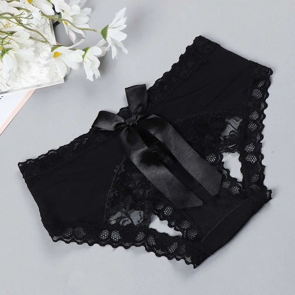 

Transparent Sexy Bow Spandex Female Lace Erotic underwear Thongs Lingerie Sexy Intimates