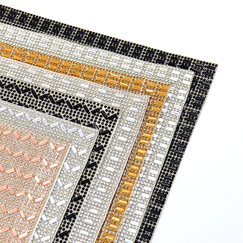 

5PCS Rhinestones Sheet Self Adhesive Glitter Decoration Car Phone Festival Gift Wedding Party DIY Crafts Crystal Diamond Sticker