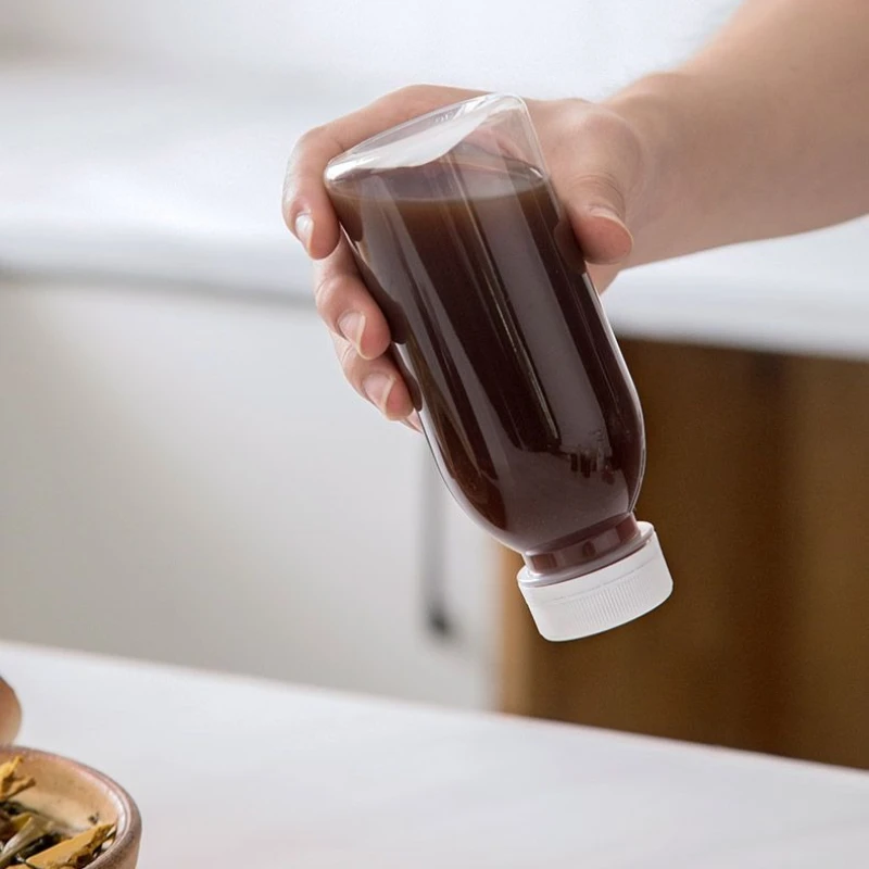 10/5PCS 200ML Transparent Small Plastic Milk Bottles Small Juice Bottles Leakproof Portable Beverage Refillable Bottles Mini