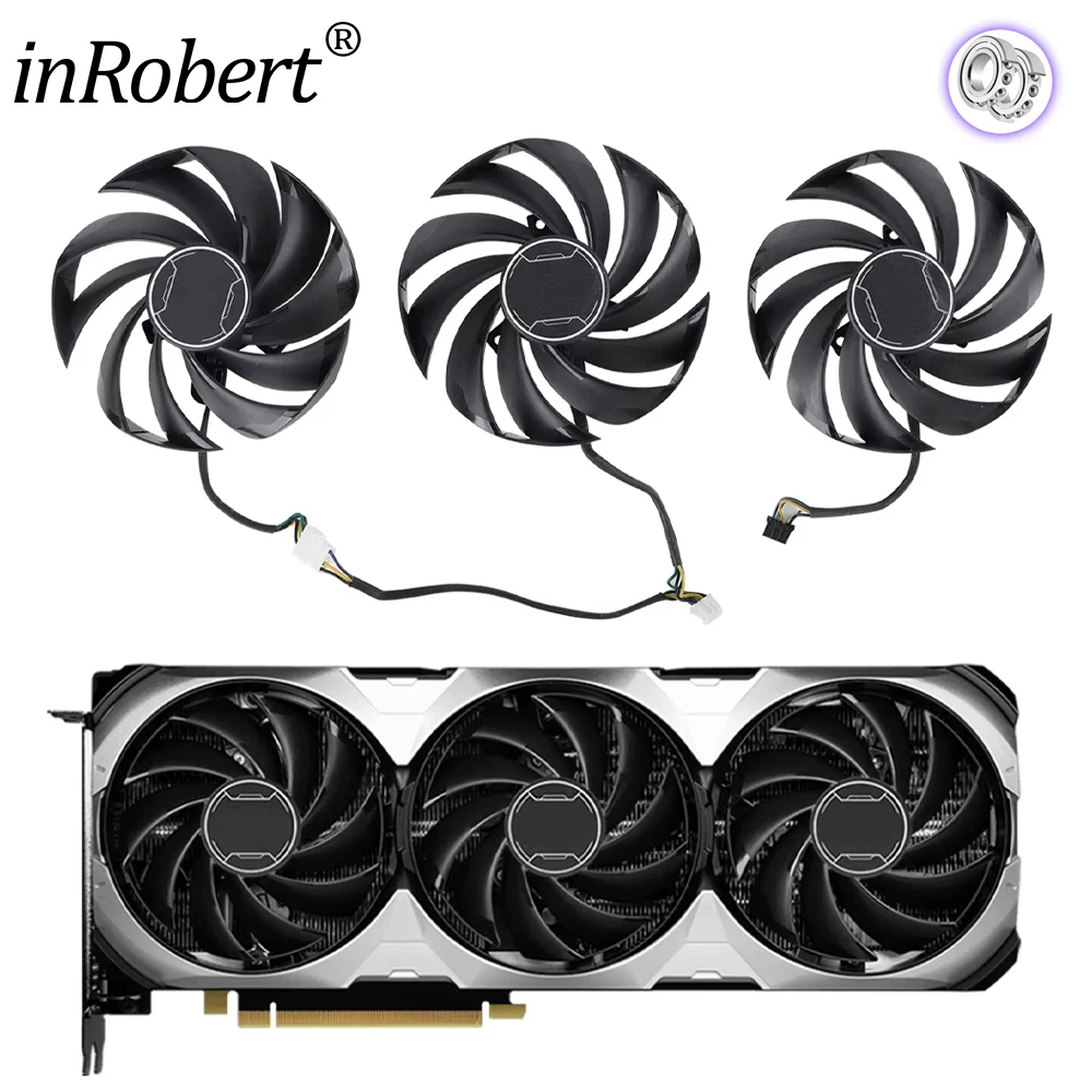 

For MSI GeForce RTX 4080 4090 VENTUS 3X Replacement Graphics Card GPU Fan RTX4080 RTX4090 Video Card Fan Tow Ball Bearing