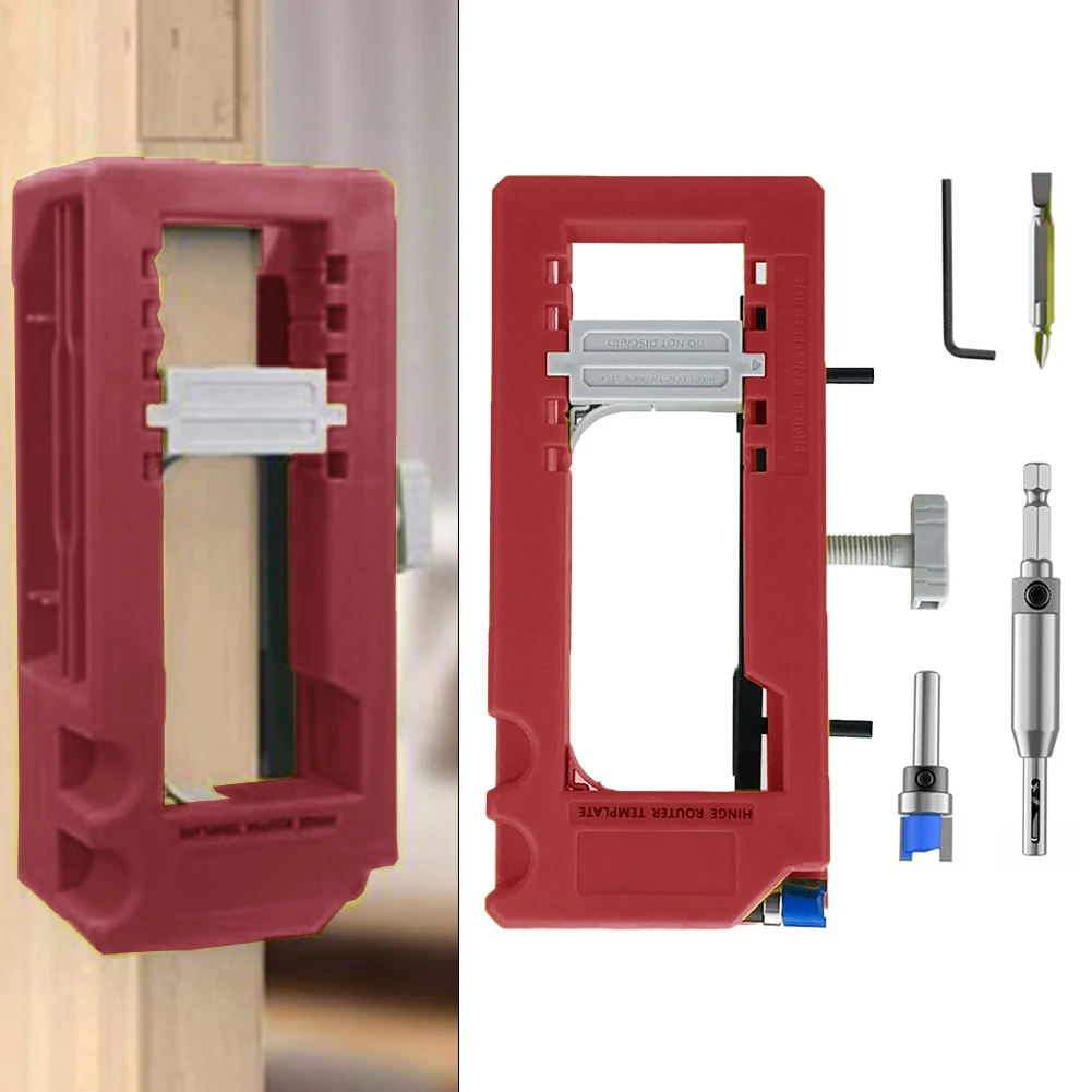 

Door Hinge Jig Hole Opener Professional Door Hinge Installation Kit Precision Router Template Door Lock Hole Opener Locator ﻿