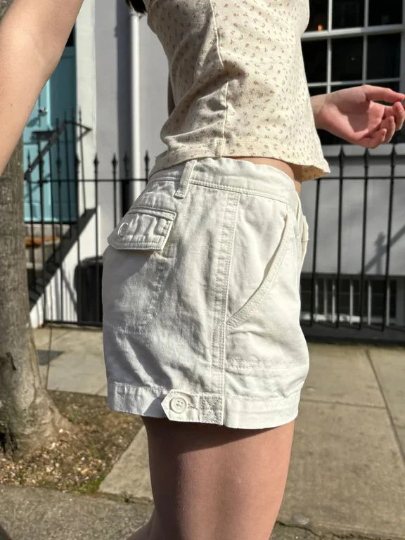 American Vintage White Denim Shorts Summer High Waist Pockets Straigth Short Jeans Woman Streetwear Fashion All-match Y2k Pant