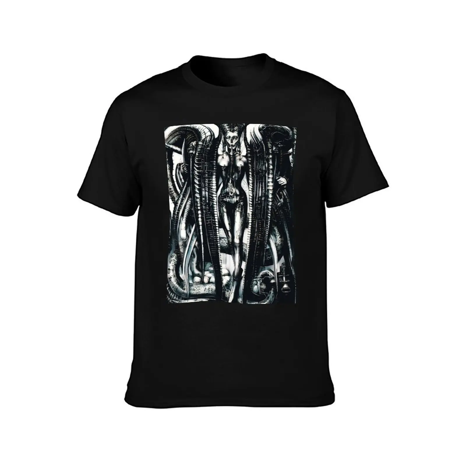 HR Giger Lilith Steampunk T-Shirt Work Wear Simple Tee Shirt T-Shirt
