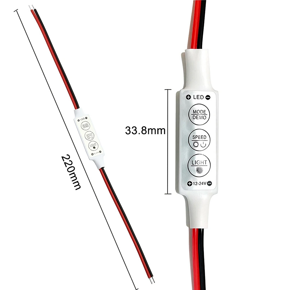 1pcs DC 12V 24V 3*4A Mini Led Controller Dimmer Driver to Control Single Color Led Strip Light SMD 2835 3528 5050 5630 3014