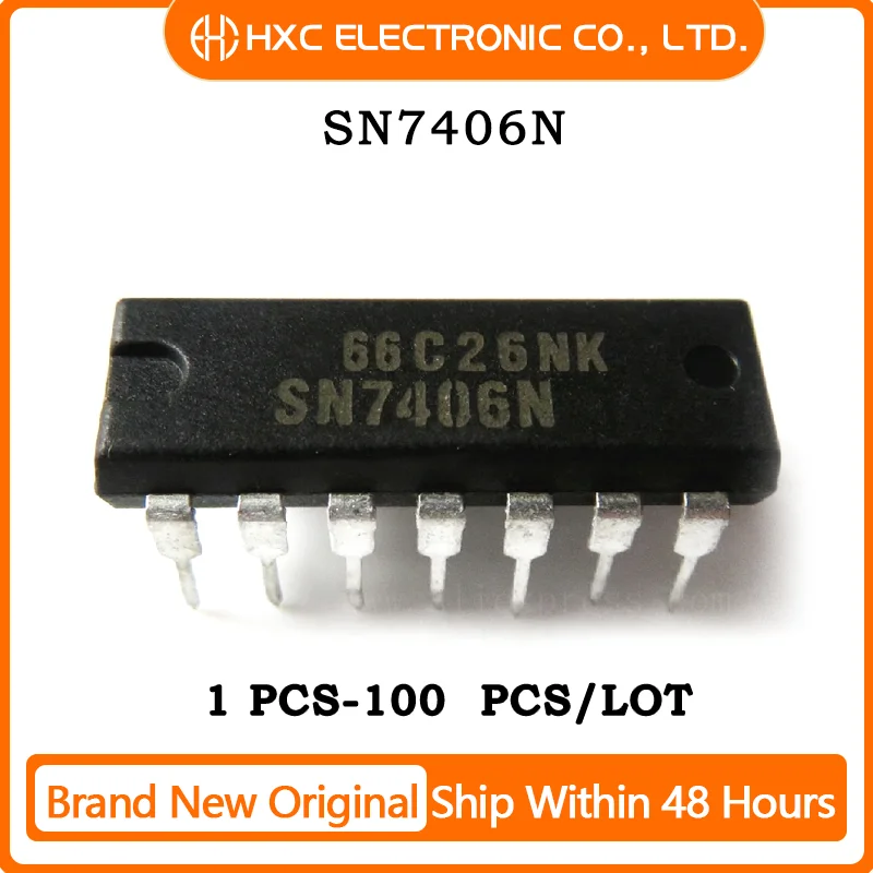 5PCS/10PCS/50PCS /100PCS SN7406N DM7406N HD7406P IC INVERTER 6CH 1-INP 14DIP Brand New Original Authentic Inline DIP14