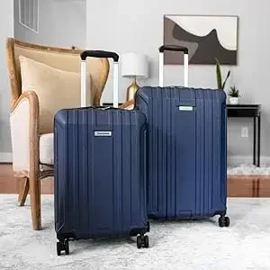 --Bagaje con ruedas giratorias Slamsonite Hardside, plateado, juego de 2 piezas