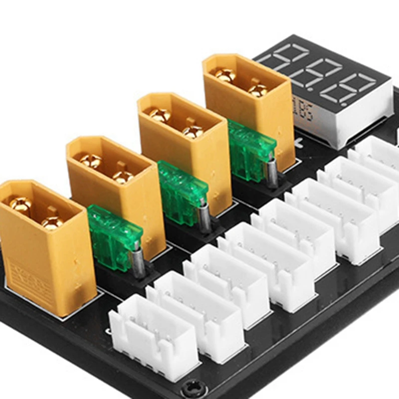 4CH Parallel Charging Board XT60 Banana Plug Connector For ISDT D2 Q6 SC-608 SC-620 Imax B6 Charger Lipo Battery Charging