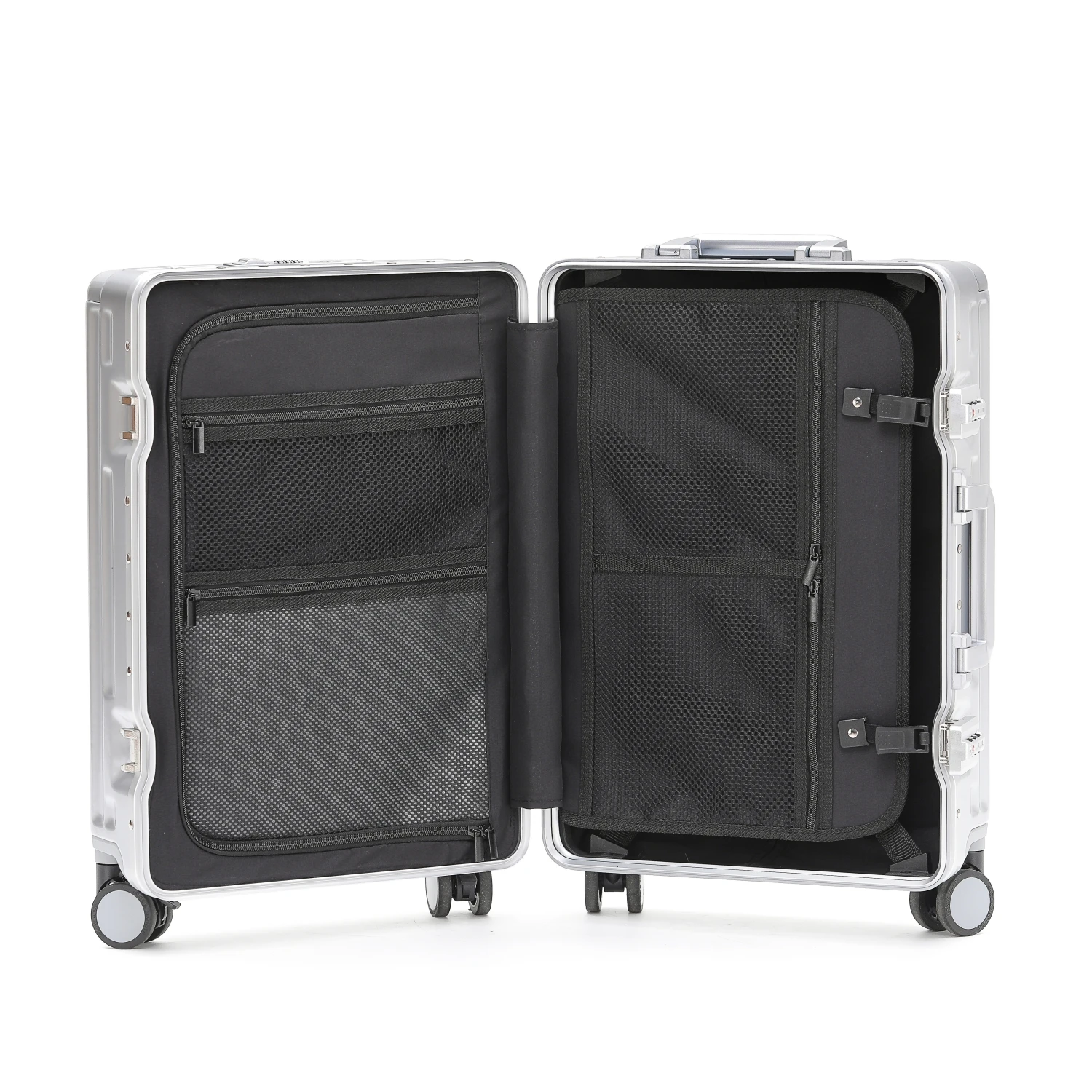 Afbeelding 7: Koffer met laptopvak, voorzijde open, harde schaal van PC-materiaal met aluminium frame, TSA-slot, 20/24/26 inch, rolkoffer, zakelijk