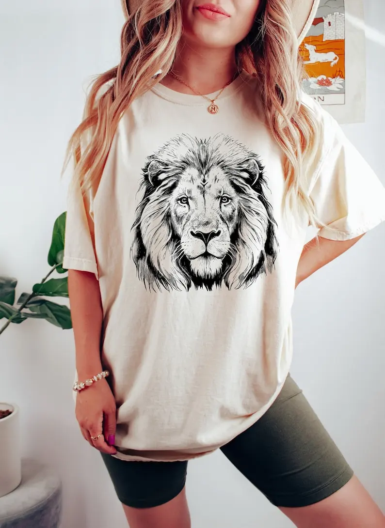 Lion face shirt,majestic Lion Shirt,wild Lion shirt,animal lover shirt,animal shirt,animal face shirt,African Tribal shirt,zoo s