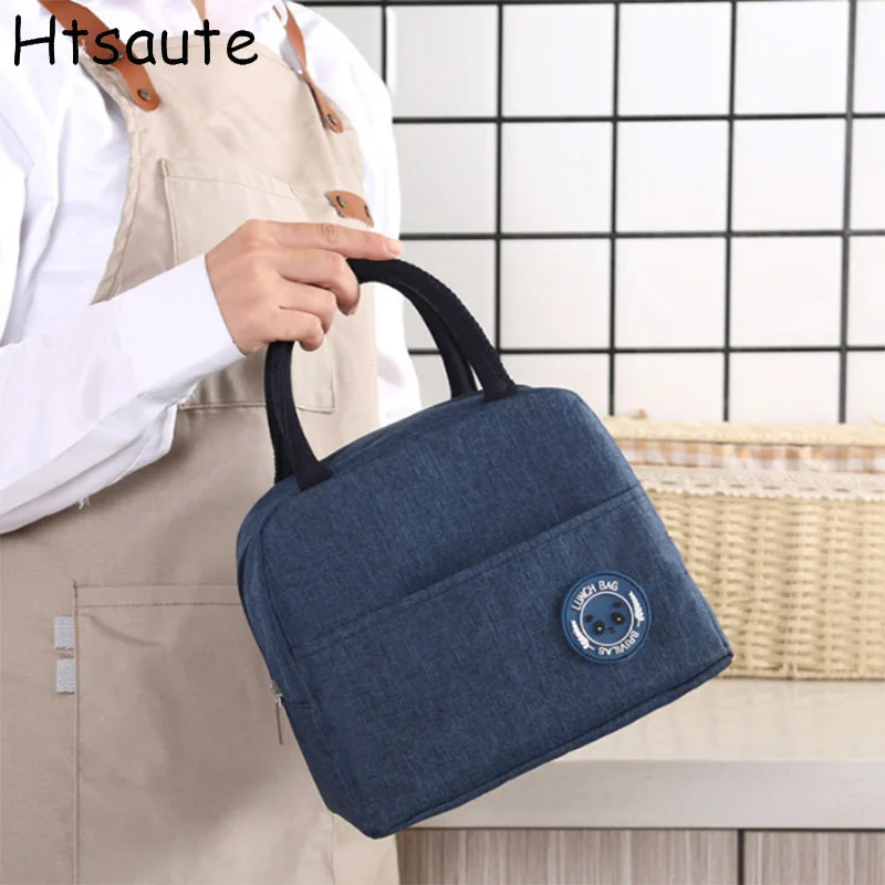 

Reusable Thermal Insulated Bento Bags Embroidery Portable Corduroy Lunch Bag for Kid Ideal for Go To School/Travel Work Trips