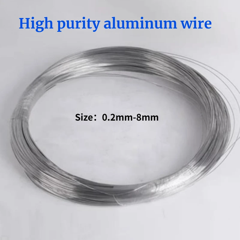 5/10/20M Diameter 0.2mm-8mm High Purity Aluminum Wire Aluminium Filament Aluminum Conductor Aluminium Yarn Al Wire