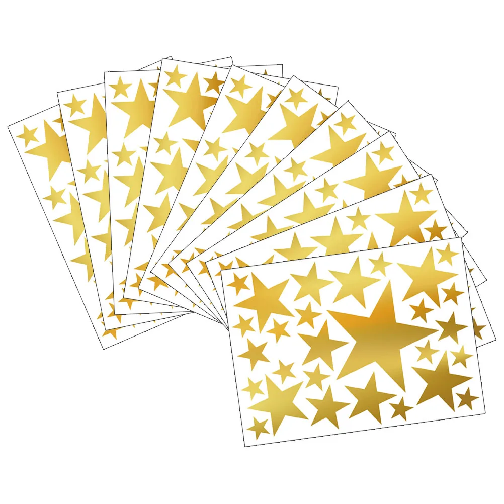 

10 Pcs Sticker Decors Children's Bedroom Stickers Daycare Decals Moon Colorful Glitter Pvc Classroom Baby Girl Boy