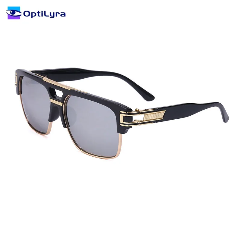 

OptiLyra Brand New Fashionable Hinged Flat Sunglasses Retro Square Frame Sunglasses Suitable For Both Men And Women