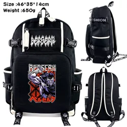 Anime Berserk Guts Backpack Teenarges Schoolbag Book Children Men Women Fashion Black Laptop Shoulder Travel Outdoor Mochila