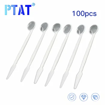 100pcs Plastic Dental Oral Mirror Disposable Dentist Mouth Mirrors Dentist Tool Teeth Whitening Exam Reflector Mirror Instrument