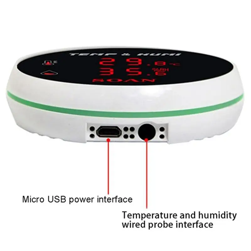 A74E-Wifi Thermometer With 1M Probe Digital LCD Display Temperature Controller APP Push Notifications UK Plug