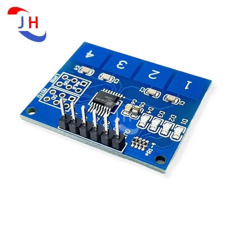 1PCS TTP224 NEW 4Channel Digital Touch Sensor Capacitive Switch Module Button For Arduino TTP224 Human Body Touch Switch