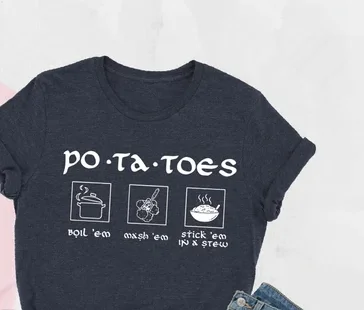 Potatoes Boil Movie Shirt,Movie Lover Gift Short Sleeve Top Tees O Neck Fashion Streetwear harajuku goth y2k 100% Cotton kawaii