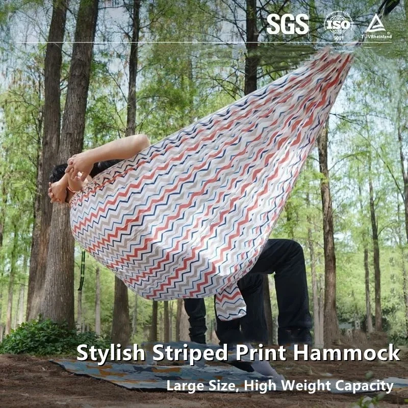 

Outdoor Camping Hammock Double Heavy Duty Canvas for Relaxing and Sleeping Lightweight Portable Bed Interior Lounge Swing Campin