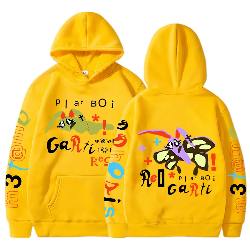 Playboi Carti هوديس ألبوم الموسيقى كامل لوتا الأحمر M3tamorphosis بلوزات الهيب هوب مغني الراب موضة المتضخم هوديي الشارع الشهير