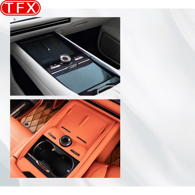 For Lynk&co 900 2025 Car Styling Wireless Water Filling Cup Central Control Panel Dust-proof Protective Silicone Pad Accessories