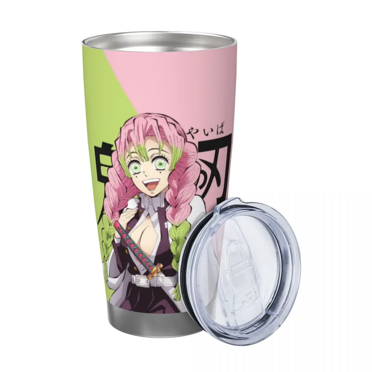 Demon Slayer Kimetsu No Yaiba 20oz Stainless Steel Car Mug Straw Thermal Iced Travel Cup Vacuum Insulated Coffee Hot Cup