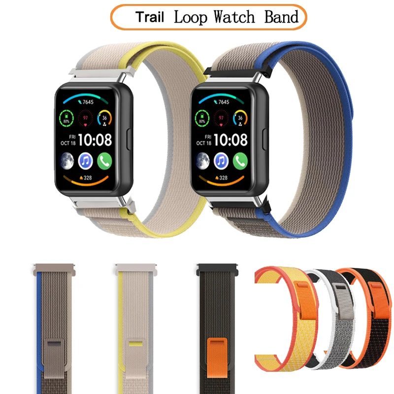 Trail Schleife Uhr Band Strap für Huawei Uhr Fit Neue Smart Uhr Woven Nylon armband für huawei uhr fit 2 armband correa