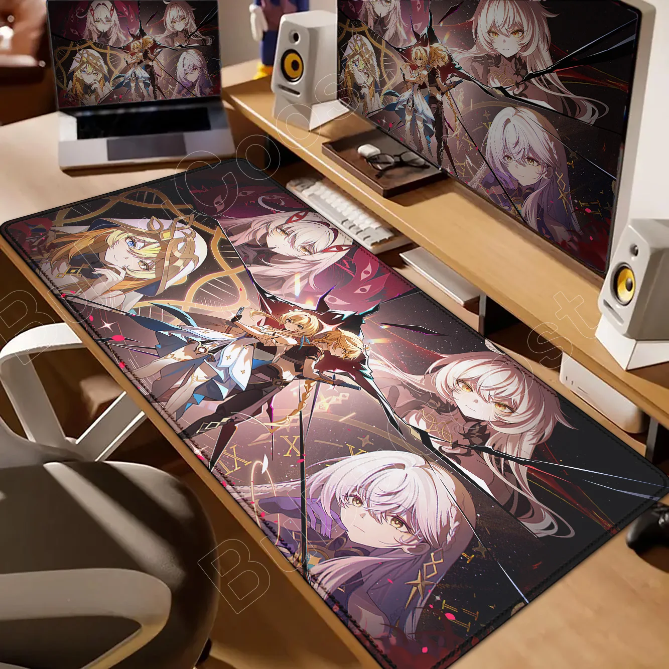 

Asmoday Ronova Istaroth Naberius Desk Mat 900x400mm Keyboard Pad Computer Mouse Pad Gaming Genshin Impact Lumine Aether Mousepad