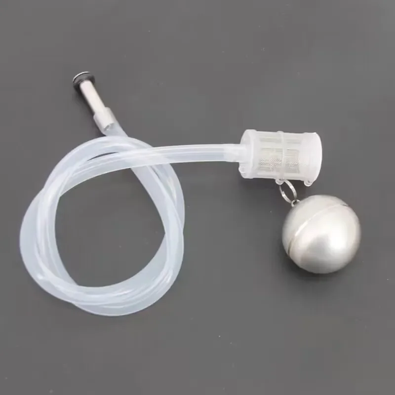 SS Ball Float & 100cm Silicone Dip Tube + Filter Kit - Stainless Steel Keg Gas Short for Beer Keg Dispensing